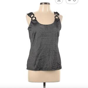 White House Black Market Black Sleeveless Top Size L
